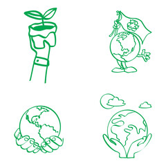 green earth's commitment to a balanced and sustainable nature
the logo combines the earth with green leaves, conveying a strong message of environmental harmony and sustainability.