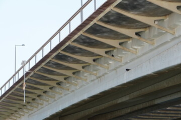 Fototapeta premium Bridge closeup shadow and light landscape