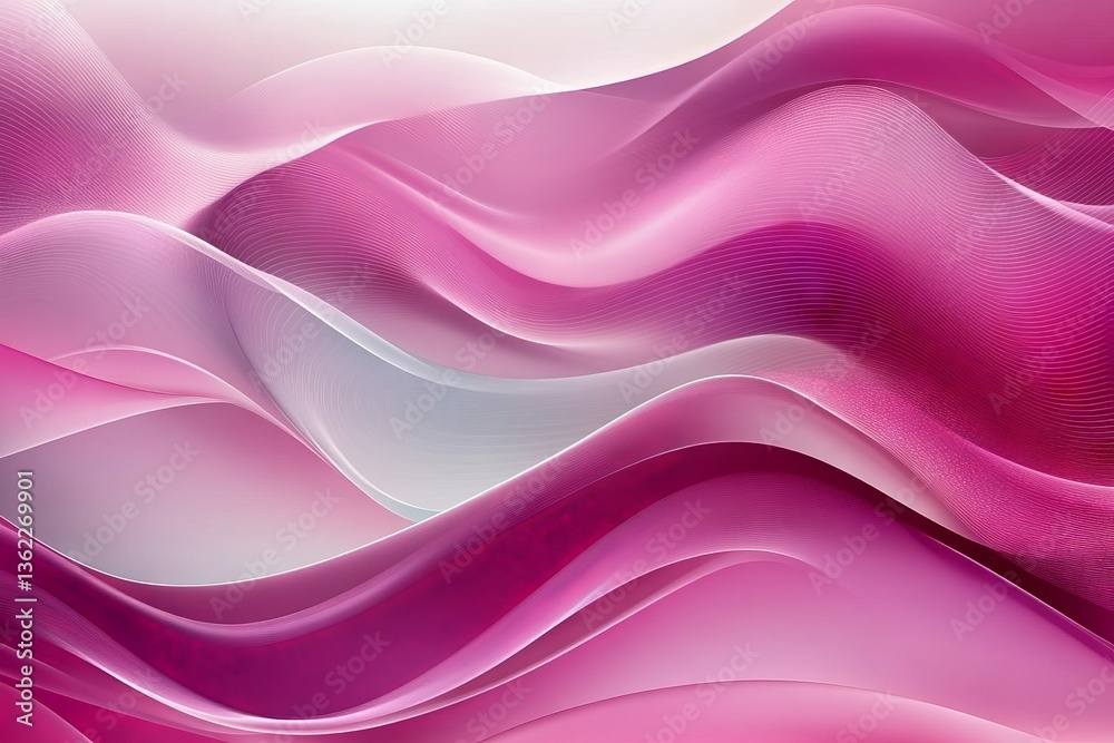 Leinwandbilder fluid pink waves create an elegant and tranquil abstract background with soft gradients and smooth c