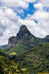Pedra Aguda (Acute Rock) Peak, Rocky Mountain in Bom Jardim, Rio de Janeiro, Brazil.