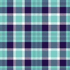 Deep Aqua and Warm Dark Indigo Seamless Tartan Textile Design