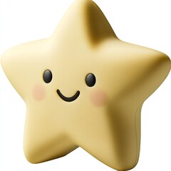 This image depicts a smiling cartoon star on a white background