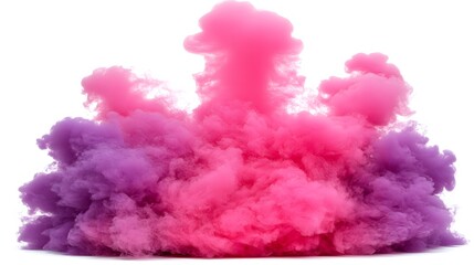 Fototapeta premium Abstract Pink and Purple Ink Cloud Explosion, vibrant color swirl, dreamy smoke effect
