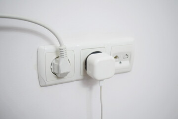 Electrical outlet on wall