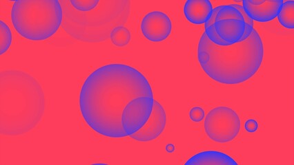 Abstract Red Background Bubble Design Gradient Circles Pattern Texture Overlay Vivid Colorful