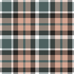 Modern Vivid White Seamless Tartan Textile Design Variant 1567