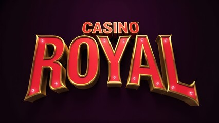 Casino Royal Retro Neon Sign Illustration