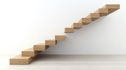 Modern wooden staircase in contemporary design.
