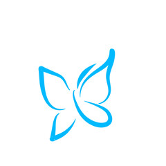 Naklejka premium Butterfly continuous line 