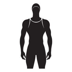 Professional Swimmer silhouette, pushing limits in the pool - Swimmer illustration - Minimalist Swimmer vector - Olympic-level skills

