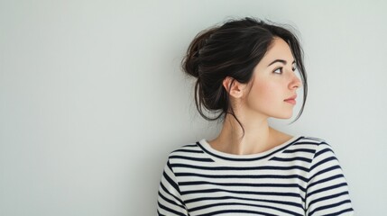 Fototapeta premium A beautiful woman with dark hair, 