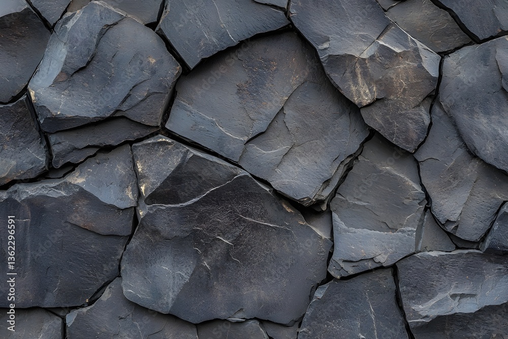 Poster gray stone texture with natural pattern and rough surface