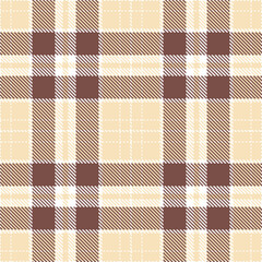 Cool White Seamless Tartan with Neon Light Peach accents Textile Design