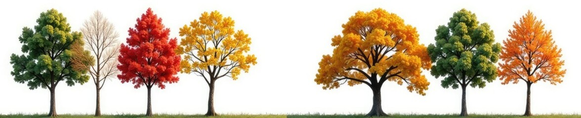 Tree branches against white background isolated, trees, simplicity