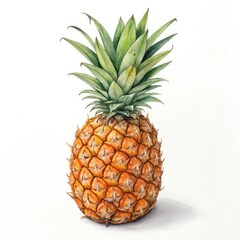 pineapple on white background