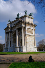 Obraz premium Arco della Pace in Milan, Italy