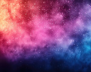 Naklejka premium Vibrant cosmic nebula with swirling colors and sparkling stars in space (1)