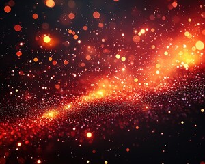 Fototapeta premium Abstract image of shimmering particles creating a vibrant cosmic effect