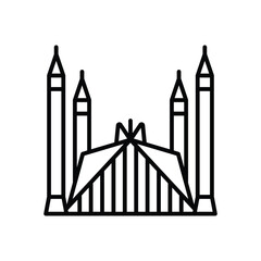 Faisal mosque Vector icon