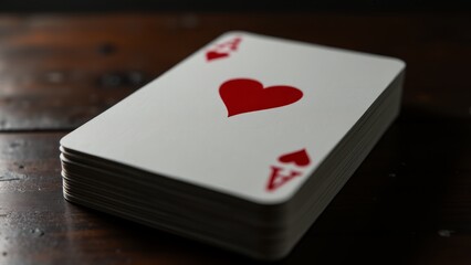Stack Of Playing Cards Ace Hearts