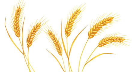 The Charming Simplicity of Rustic Wheat Stalks Rendered in Warm, Earthy Tones