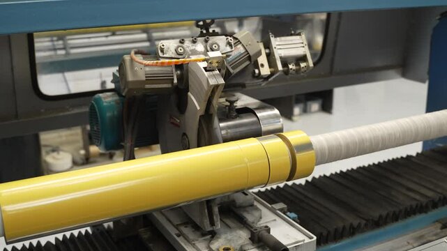 Tape Production &ndash; Machine Operation Close-Up
