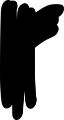 Bold streak Alphabet Letter Lowercase r.