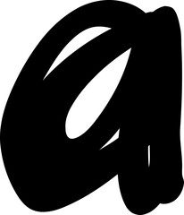 Bold streak Alphabet Letter Lowercase a.