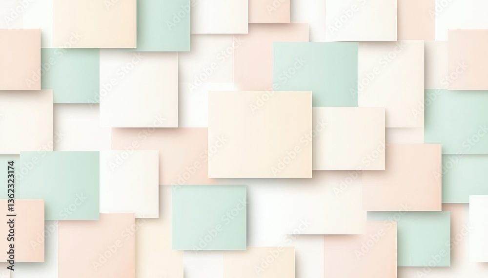 Aufkleber Abstract Pastel Square Background Pattern