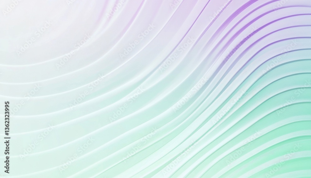 Aufkleber Abstract Pastel Wave Background Texture with Soft Curves and Subtle Gradient
