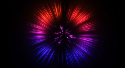 鮮やかな赤紫の光線 渦巻く宇宙空間 神秘的抽象画