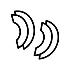 Doodled hand drawn vector illustrations of   sliced avocado or alpukat as healthy salad ingredients. Perfect for kitchen, restaurant, or cafe poster, logo, or simbol design in high resolution.