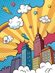 Abstract comic background