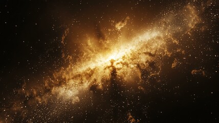 Fototapeta premium Ultra-realistic close-up of the Milky Way’s core with dense star clusters in deep space 