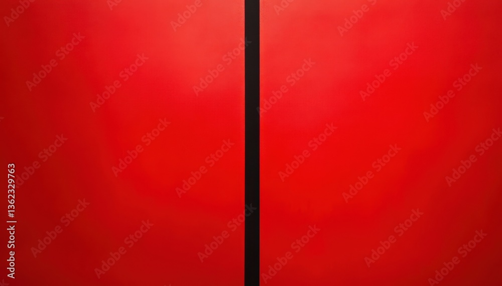 Poster abstract red background with vertical black line