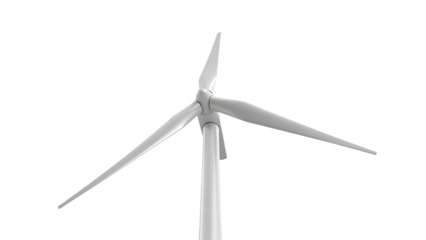 Wind Turbine Isolated Transparent Background, PNG – Renewable Energy and Sustainable Power Illustration
