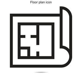 Fototapeta premium Floor plan icon