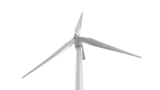 Wind Turbine Isolated Transparent Background, PNG – Renewable Energy and Sustainable Power Illustration