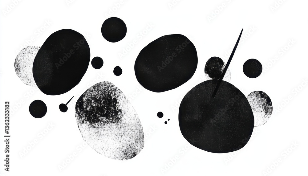 Poster black ink splatter abstract background texture