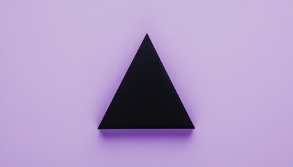 Fototapeta premium Black Triangle on Purple Background