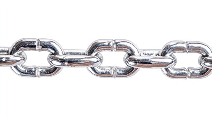 Obraz premium Close-up view of shiny metal chain links.