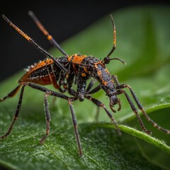 macro of a spider on a leaf
