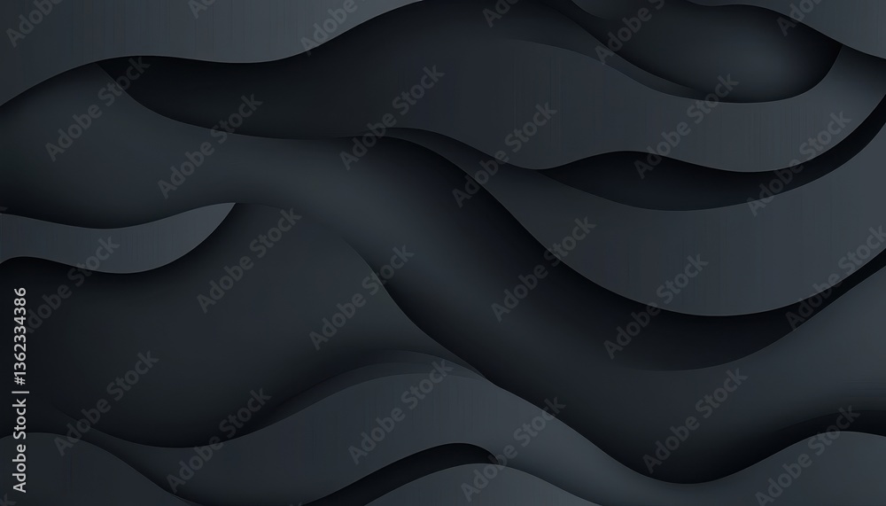 Aufkleber dark gray abstract wave background texture
