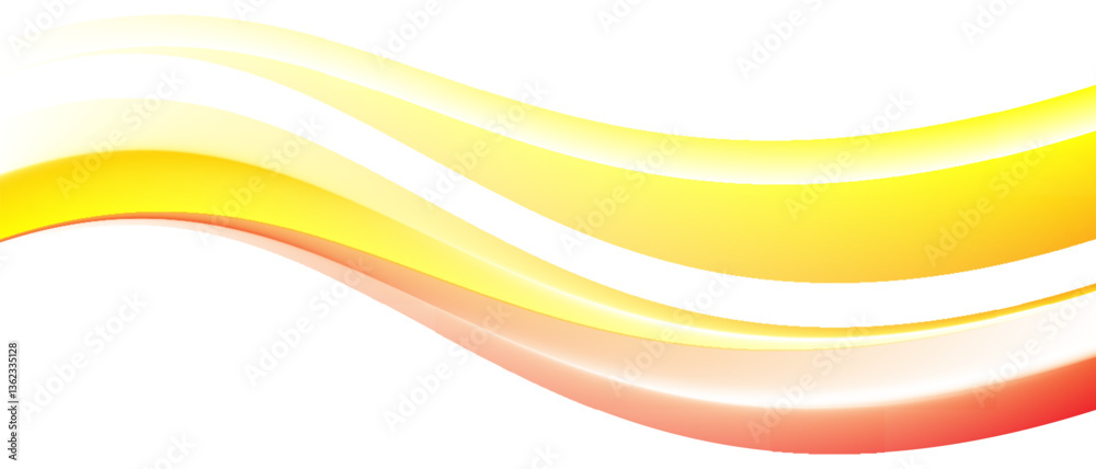 Poster yellow moving lines design element gradient flowing abstract background with glowing wave lines