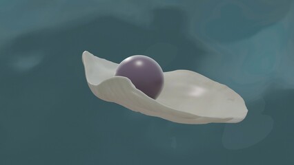 Quahog pearl in venus clam