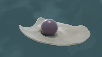 Quahog pearl in venus clam © oxana