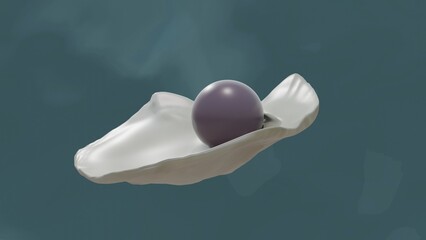 Quahog pearl in venus clam