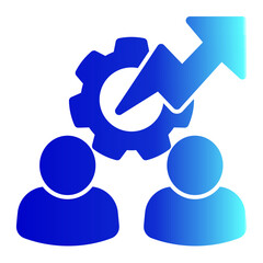 Conflict Management Icon Glyph Gradient Style for Team Building Pack Icon Themes