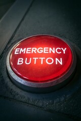 3D Red emergency button