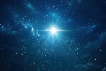 Fototapeta premium Rays of light on a full moon